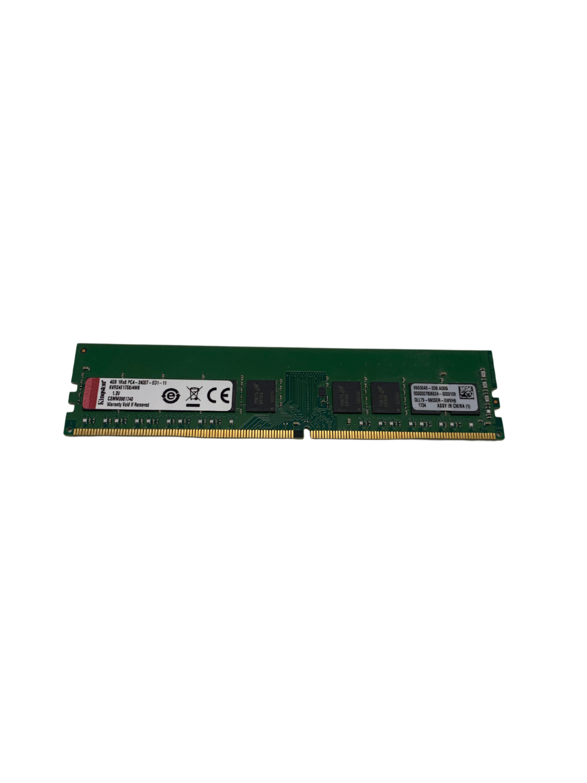 Kingston KVR24E17S8/4MB 4GB DDR4-2400 (PC4-19200) SDRAM Memory Module w60