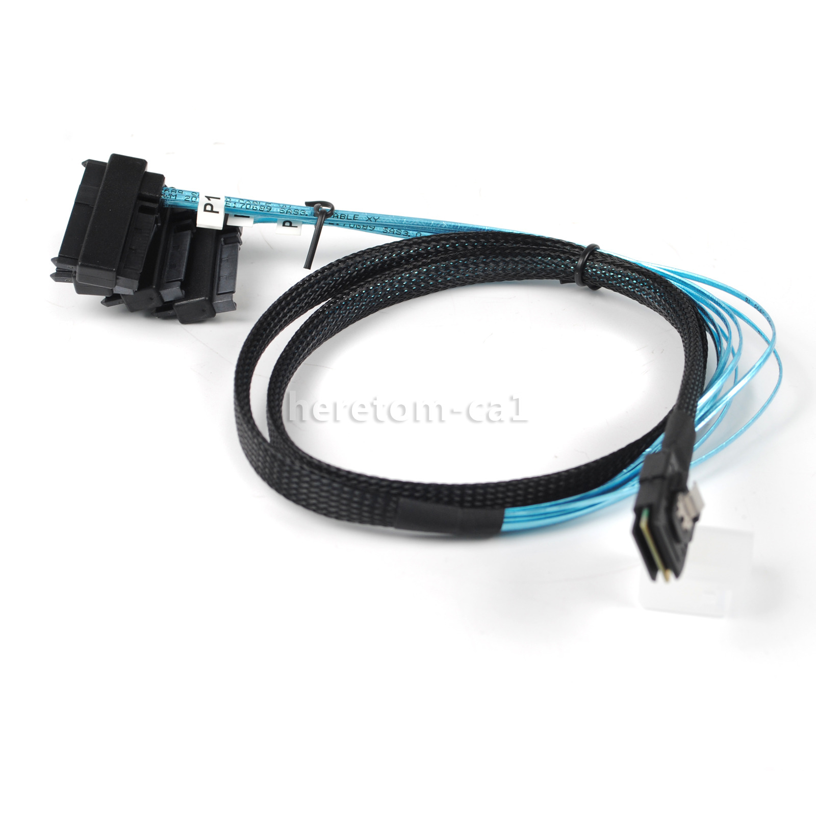 Mini SAS 36P SFF-8087 to 4 SFF-8482 Connectors With SATA Power Cable 3FT 1M