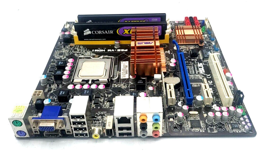 ASUS P5E-VM HDMI MOTHERBOARD + 2.83 GHz INTEL CORE 2 QUAD CPU SLAWQ + 4GB RAM