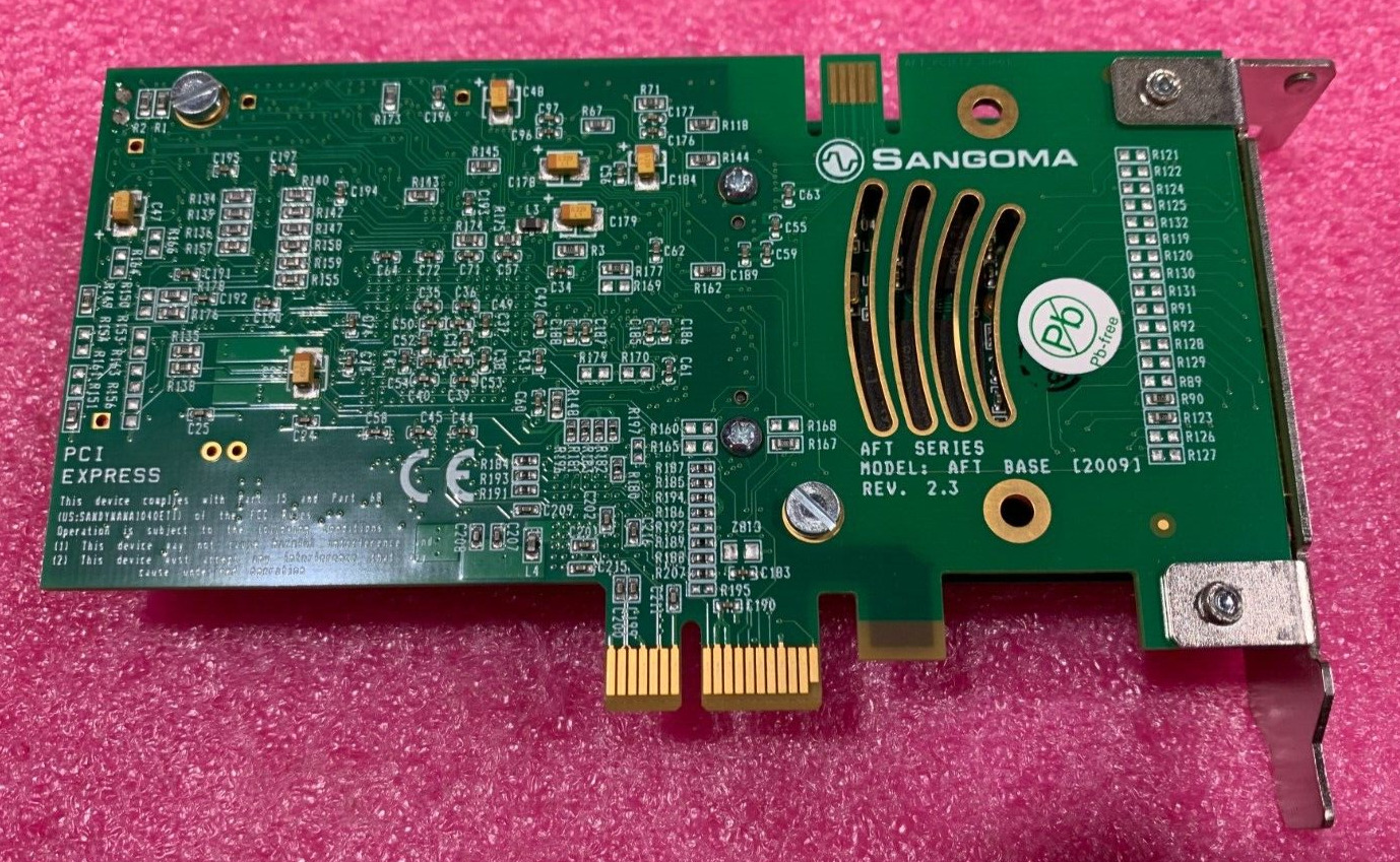 Sangoma AFT Series A102 Low Profile PCIe Dual Port Interface Card