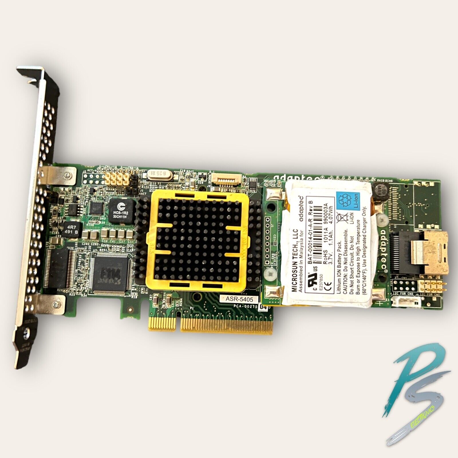 ADAPTEC ASR-5405 4-Port PCIe 8X 256MB Full Height RAID Controller Card