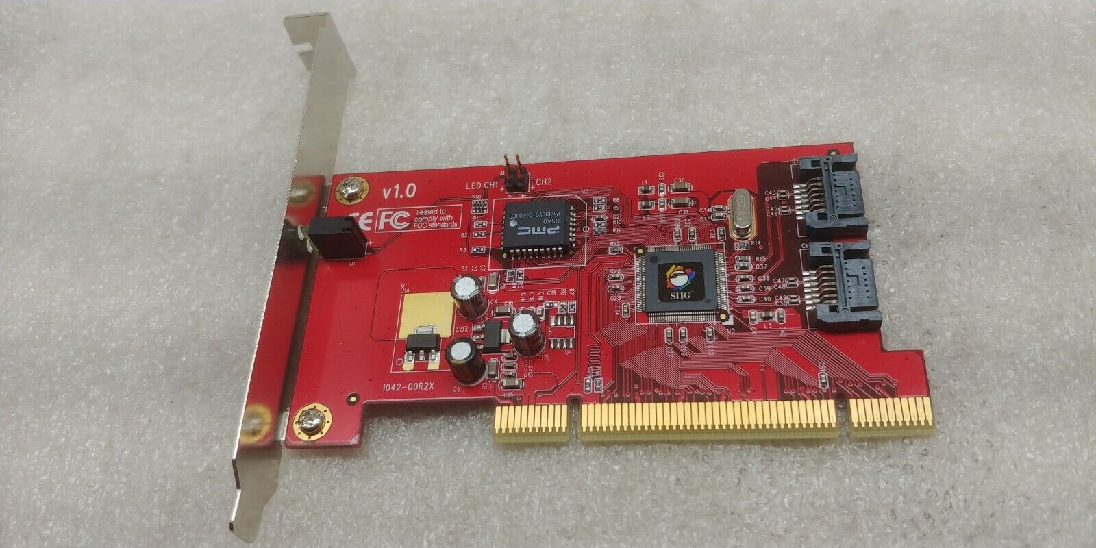 SIIG SATA II-150 2-Port SATA PCI Card SC-SA0012-S1 GREAT CONDITION 