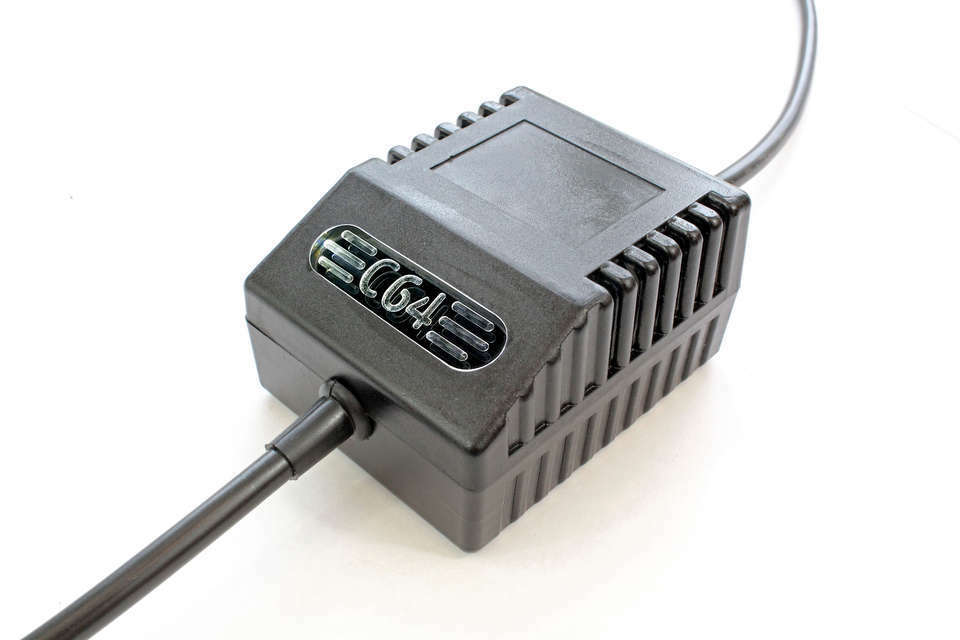 C64 PSU Classic Black US - Replacement Commodore 64 Power Supply, US Plug