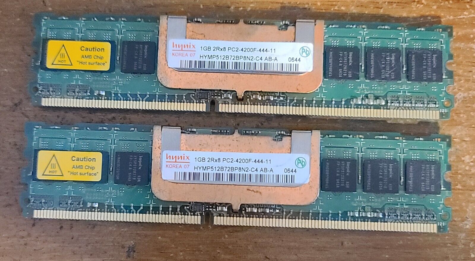2GB Hynix HYMP512B72BP8N2-C4 1GB Server ECC RAM Memory DDR2 Kit 2x1GB PC2-4200F