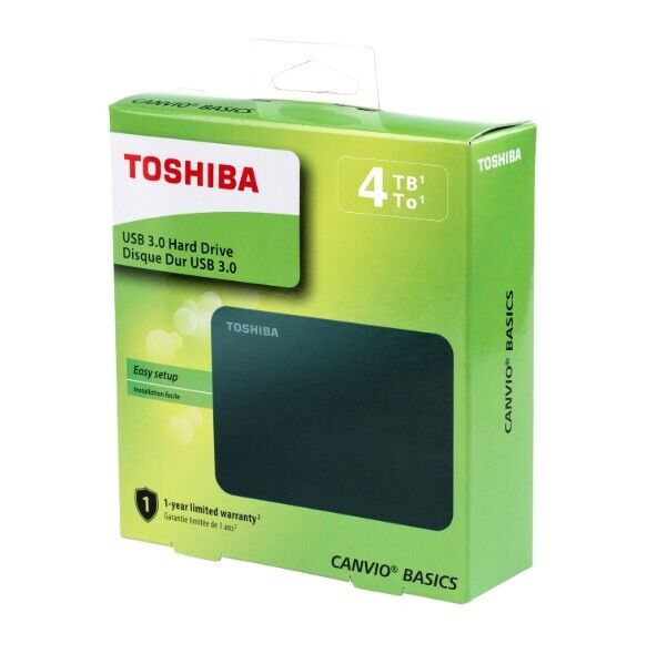 Toshiba Canvio Basics HDTB440XK3CA 4 TB Hard Drive External Portable