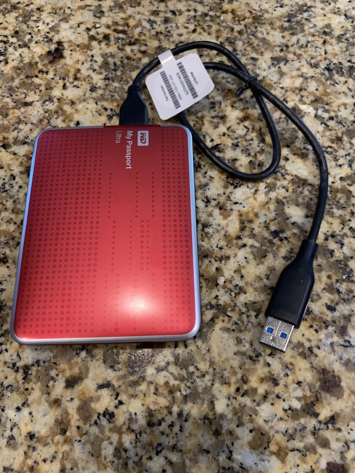 Western Digital My Passport Ultra 1TB external USB drive, red, Priority Ship