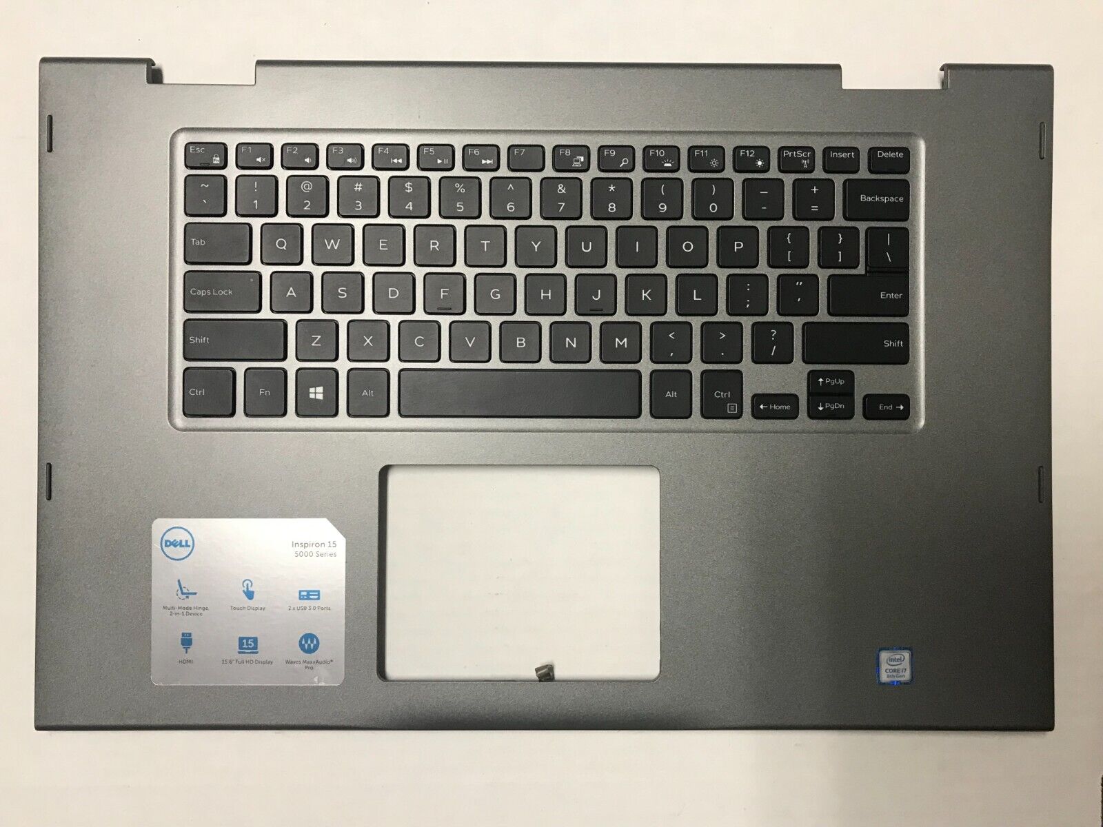 OEM Dell Inspiron 15 5568 Laptop Palmrest US Keyboard P/N- 0HTJC