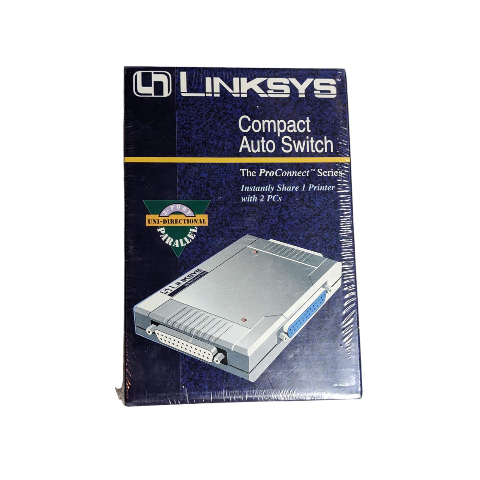 New/Sealed Linksys Compact Auto Switch PASU221 2-Port ProConnect Series