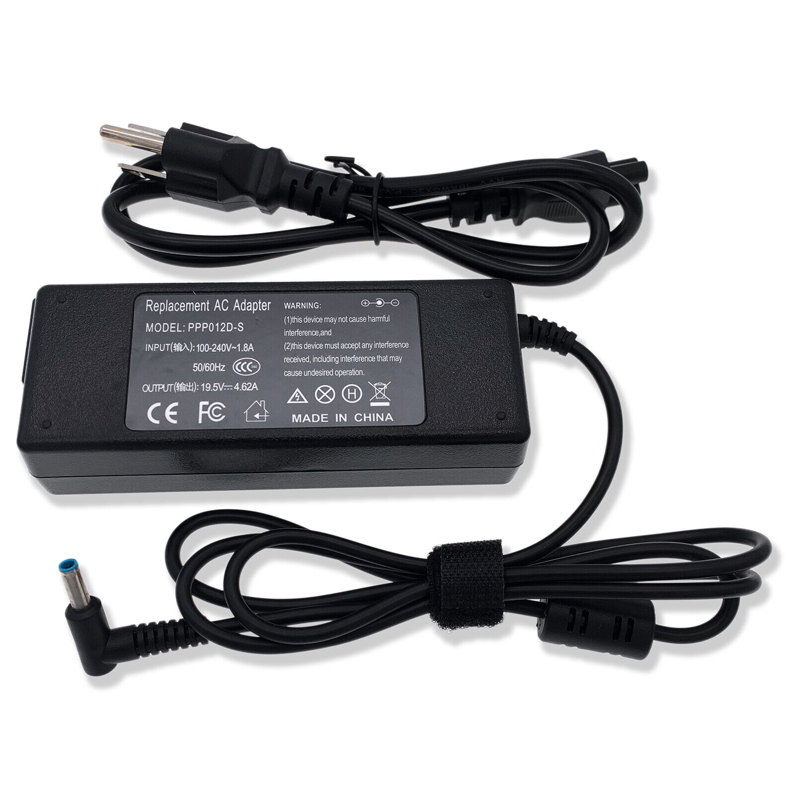19.5V 4.62A 90W AC Adapter Charger Blue Tip For HP Envy 17 Pavilion 15-ac106na
