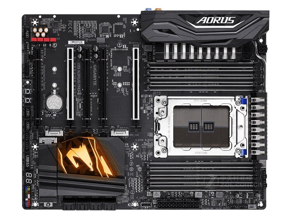 For GIGABYTE X399 AORUS PRO motherboard X399 TR4 8*DDR4 128G E-ATX Tested ok