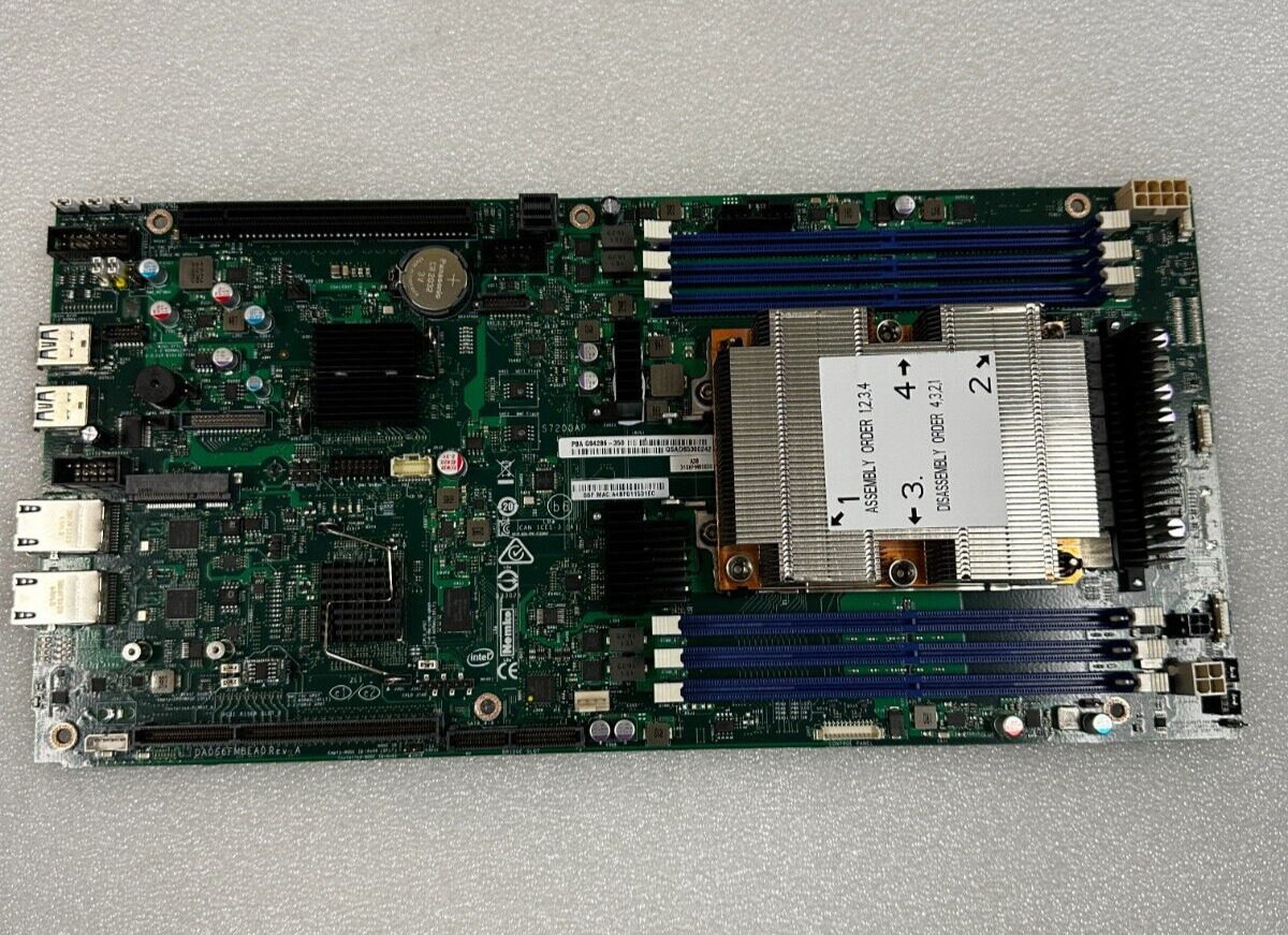 Intel S7200AP Server LGA 3647-1 Motherboard G94286-350 W/ Heatsink BBS7200AP