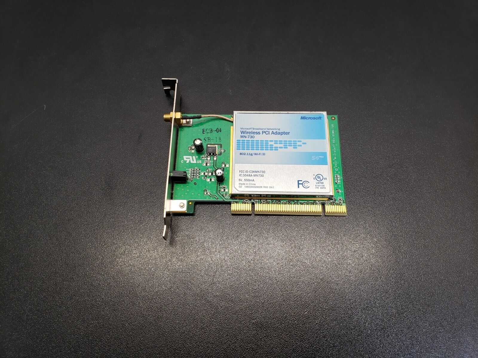 Microsoft MN-730 Broadband Networking Wireless PCI Adapter 802.11g Wi-Fi