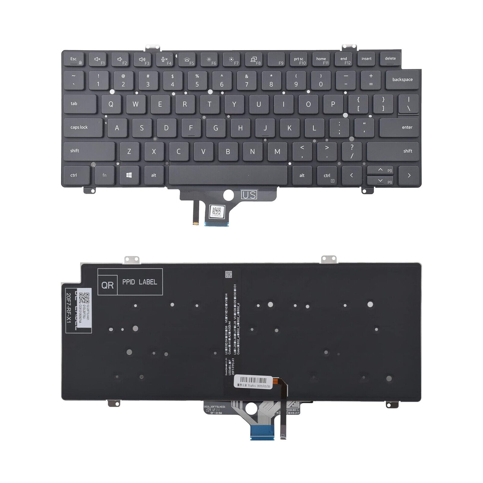 Genuine US Laptop Keyboard with Backlit for Dell Latitude 5420 7420 7520 0CW3R5