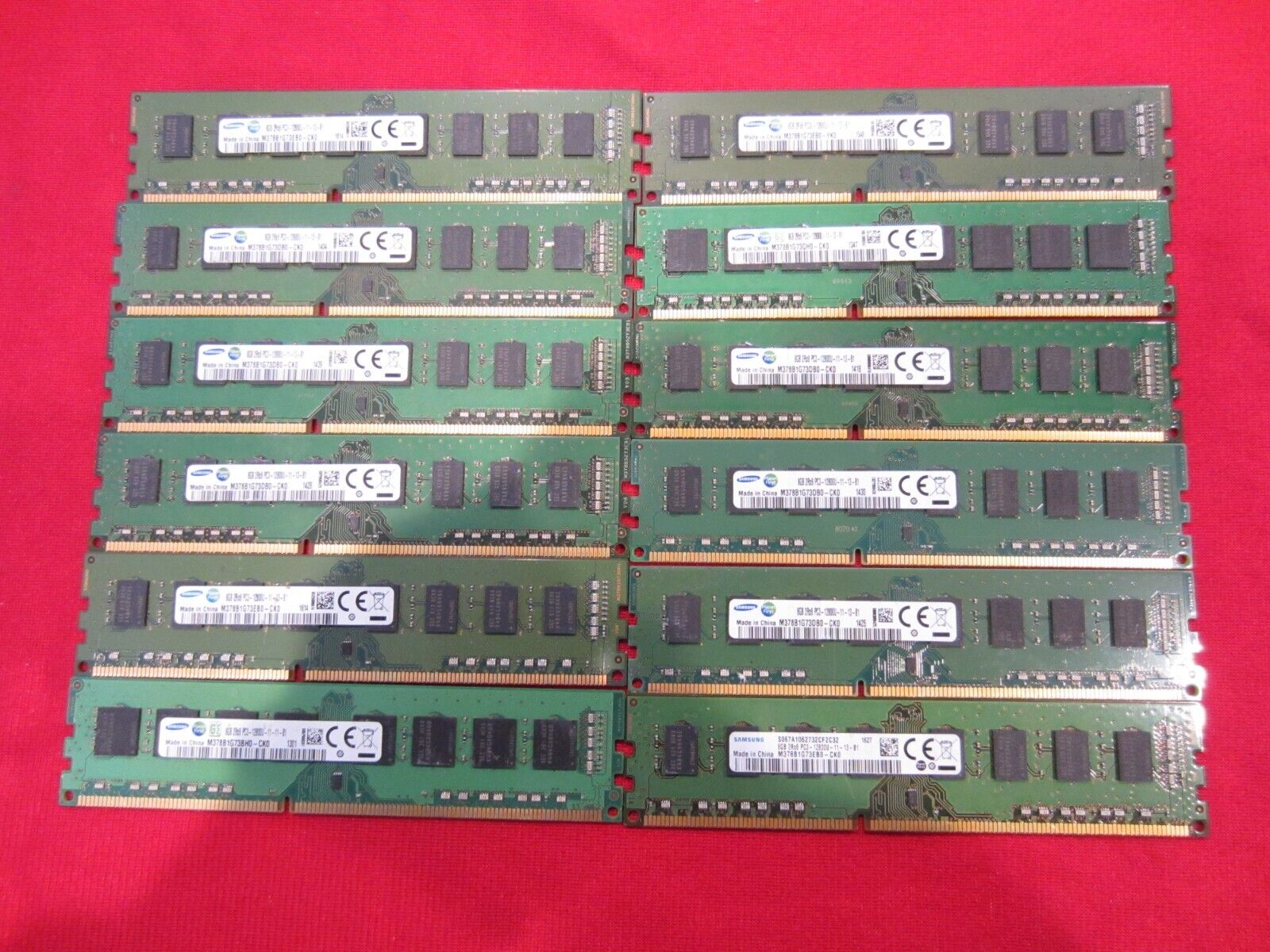Lot of 28pcs 8GB Samsung,Micron PC3/PC3L-12800U DDR3-1600Mhz Desktop Memory