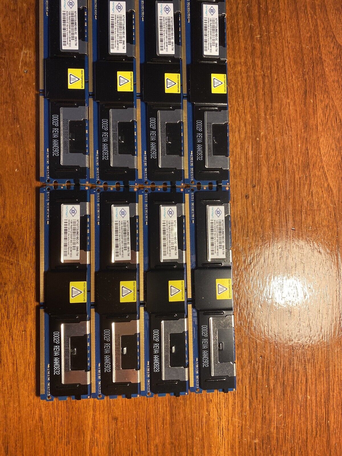 NANYA 1GB 1Rx8 PC2-5300F-555-11 MEMORY STICKS NT1GT72U89D1BD-3C