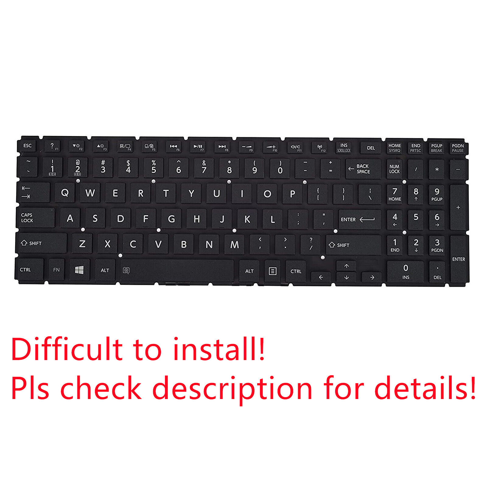 Original US Non-Backlit Keyboard for Toshiba Satellite s50-bst2nx1