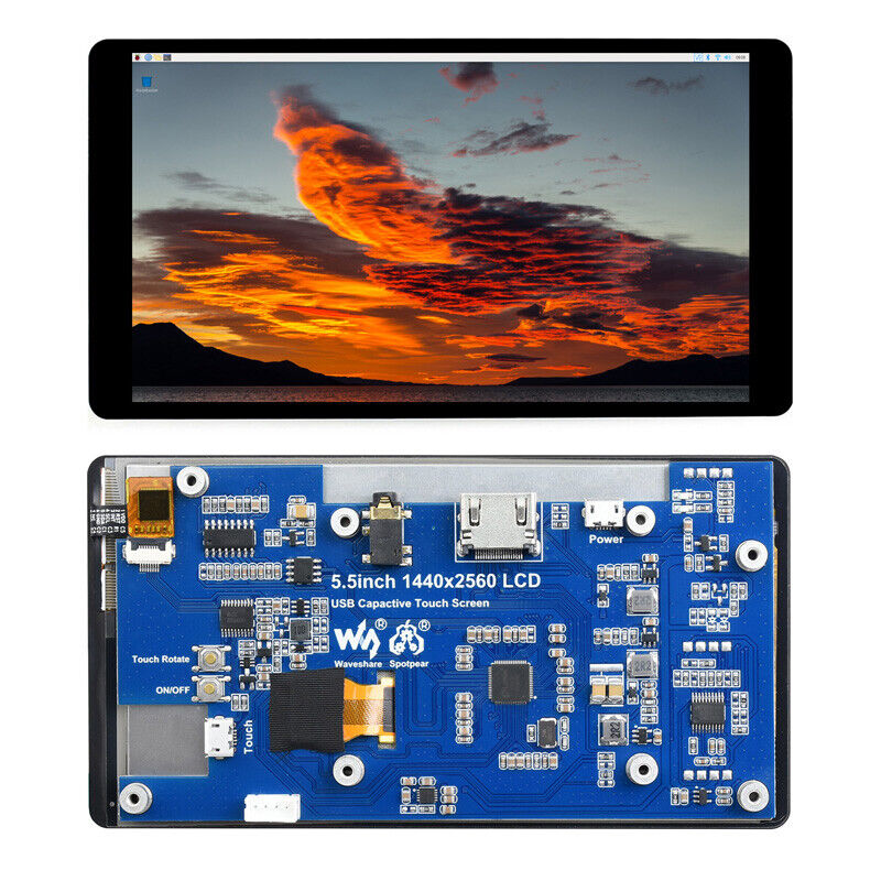 Raspberry Pi 5.5 inch 2K LCD Display 1440×2560 TouchScreen MIPI To HDMI