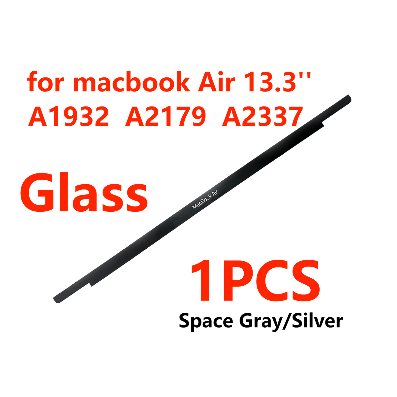 Original for MacBook Air 13 A1932 A2179 A2337 Front Glass Bezel Logo Cover GRAY