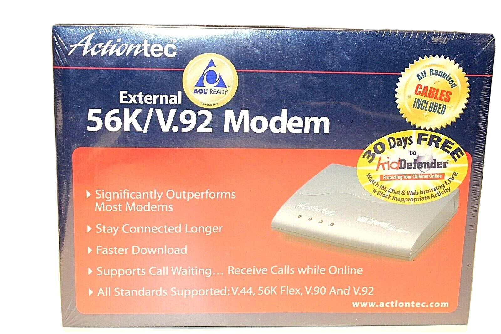 EXV9212-01 Actiontec 56K External Modem VINTAGE NEW~