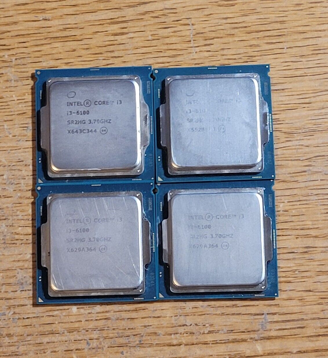 Lot of 4 Intel Core i3-6100 SR2HG 3.70GHz Dual Core LGA1151 Processor CPU