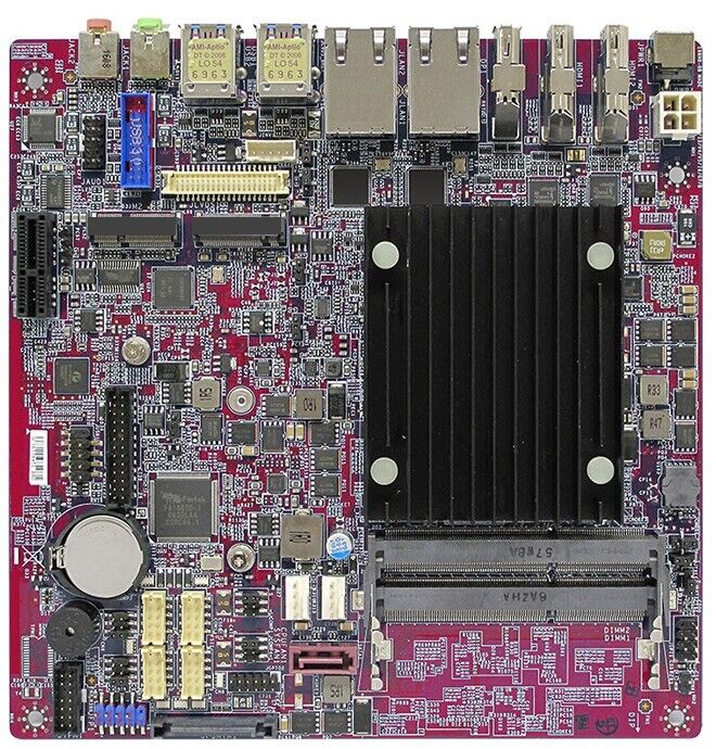 Intel Celeron N3350 2X DisplayPort HDMI PCIe x1 M.2 12V DC Mini ITX Motherboard