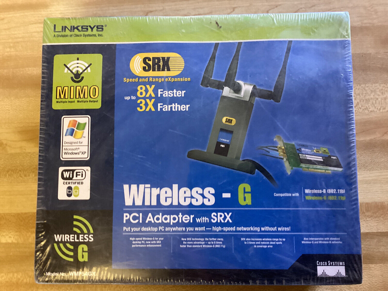 Cisco-Linksys WMP54GX Wireless G PCI Adapter with SRX 