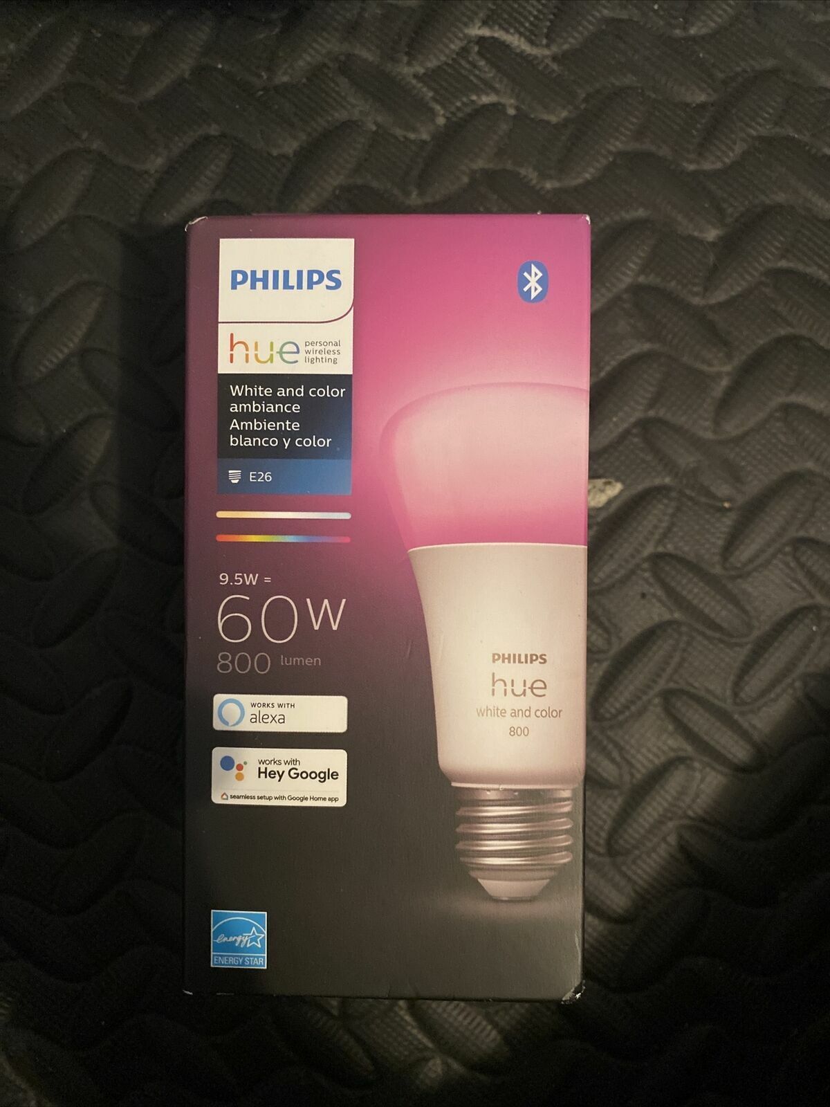 Philips Hue White and Color Ambiance 60W A19 LED Smart Bulb NEW