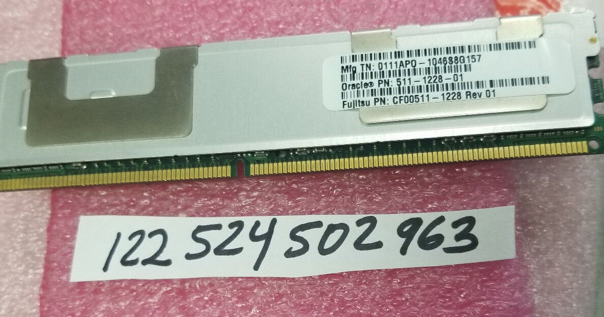 SUN ORACLE 8GB PC2-5300F DDR2-667 240PIN  511-1228-01 FBDIMM FB  CF00511-1228
