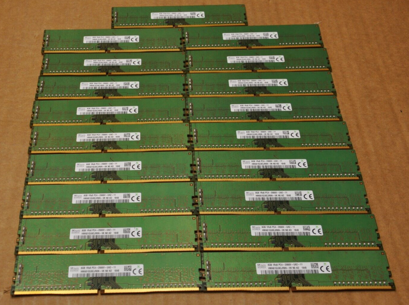 Lot of 19 SK Hynix 8GB HMA81GU6CJR8N-VK 1Rx8 PC4-2666V-UA2-11 DDR4 RAM DESKTOP