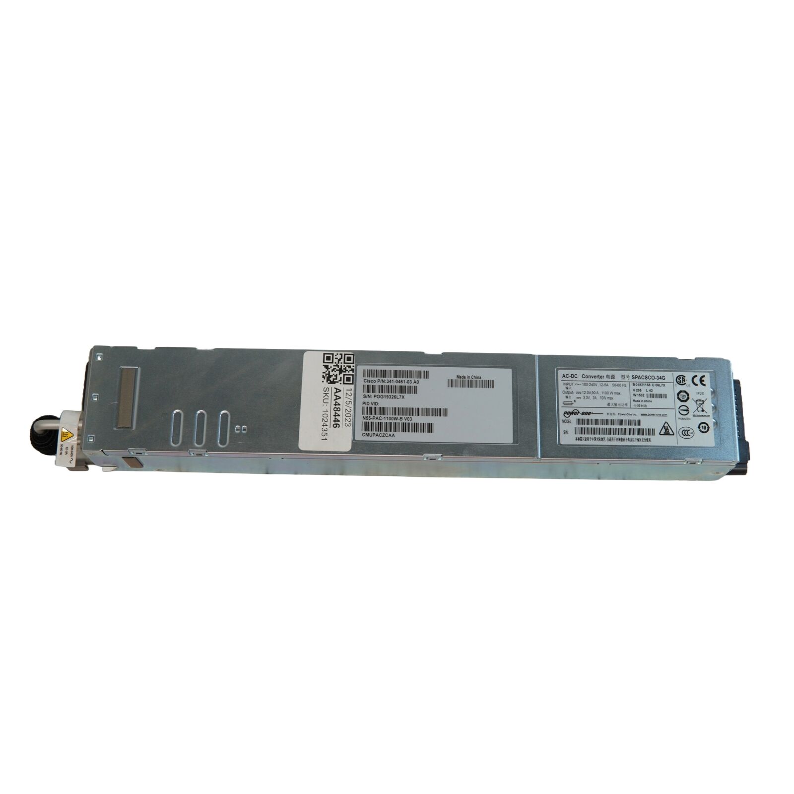 Cisco Nexus 6000 Series 1100W Power Supply (Reverse airflow) N55-PAC-1100W-B