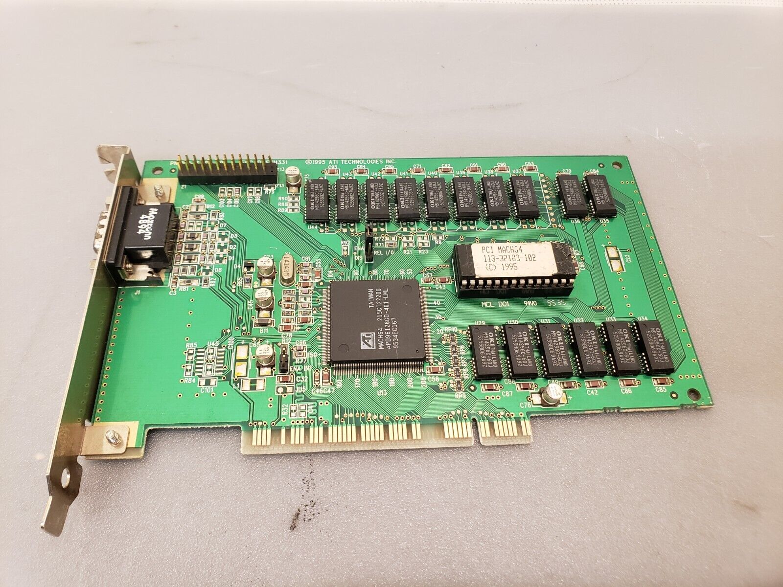 Vintage ATI Mach64 PCI VGA Video Graphics Card 113-32103-103 1023310610 ATI264CT