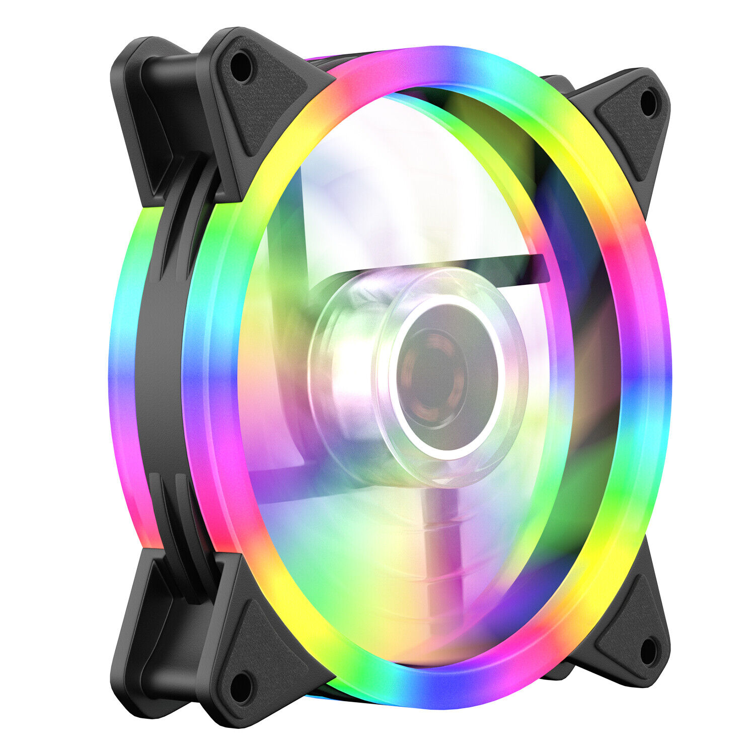 120mm RGB&PWM Gaming Fans Cooler LED Computer Case Cooling Fan Adjustable Color