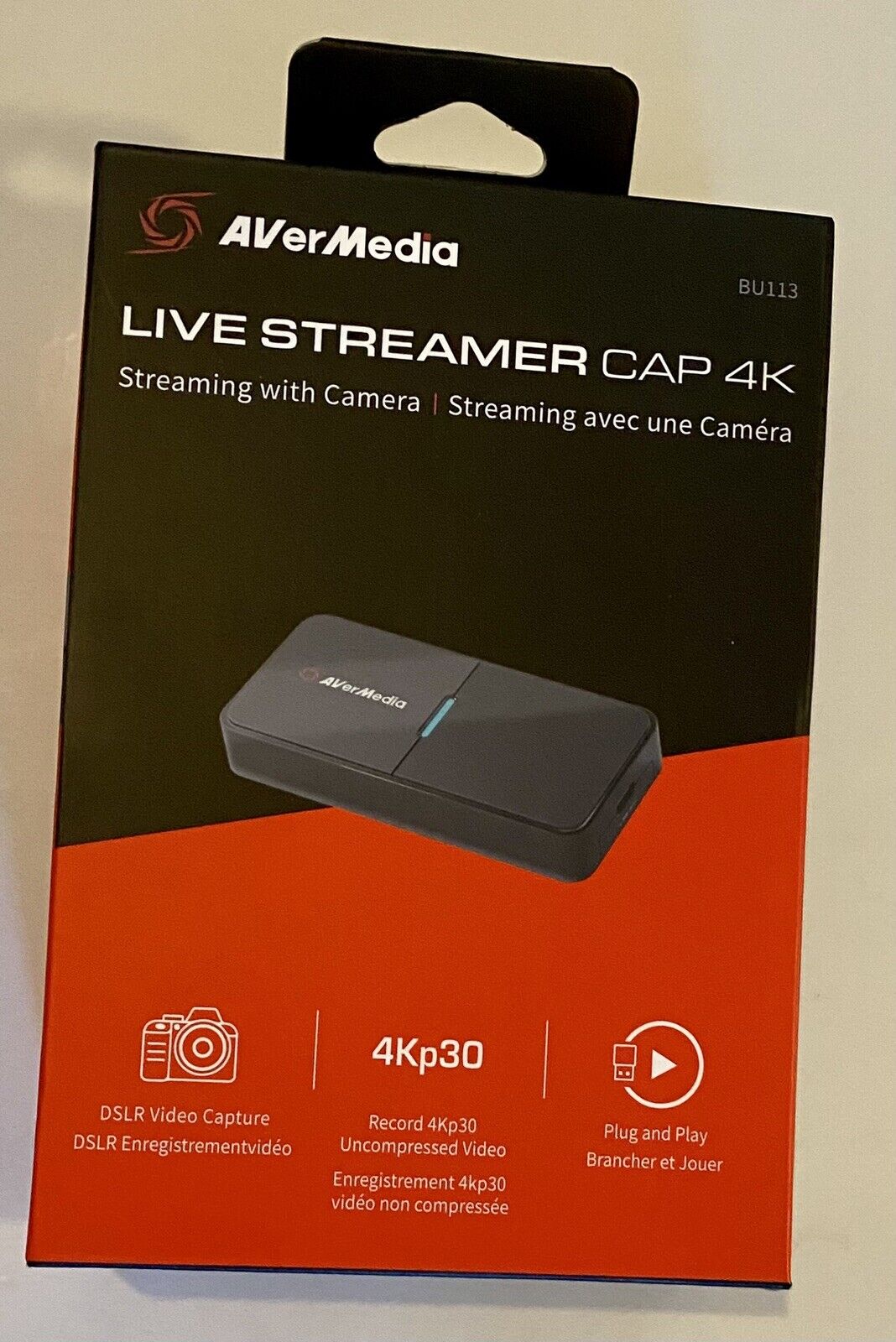 AVerMedia Live Streamer - CAP 4K HDMI USB 3 Video Converter Capture BU113 - NEW