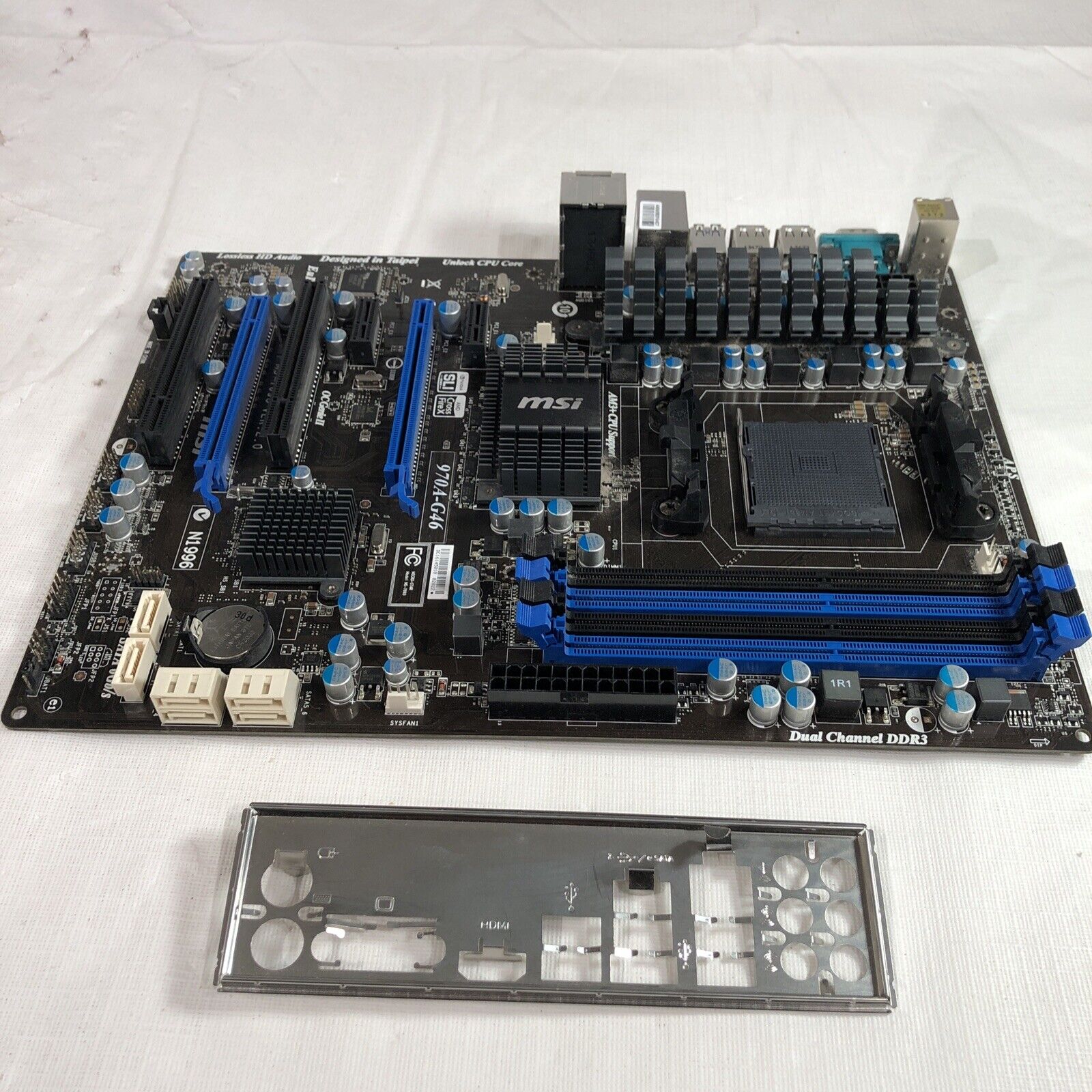 MSI 970A-G46 AM3+ AMD 970 FX Motherboard ATX Windows 10 Ready USB 3.0 Serial