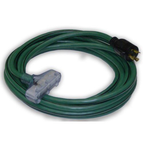 25 ft 10/3 Generator Power Cord with L5-30P Plug and (3) Lighted 5-15R  