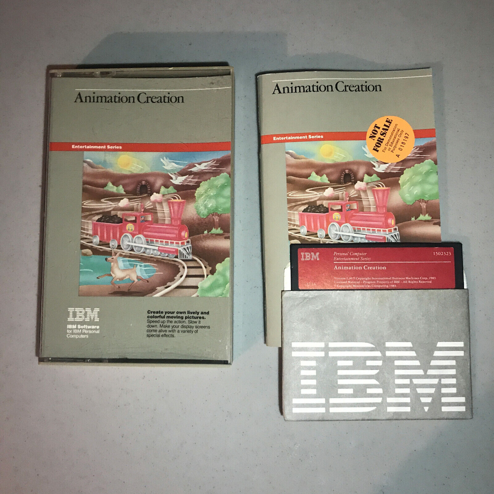 Animation Creation Mouseworks IBM PC PCjr Game 1983 