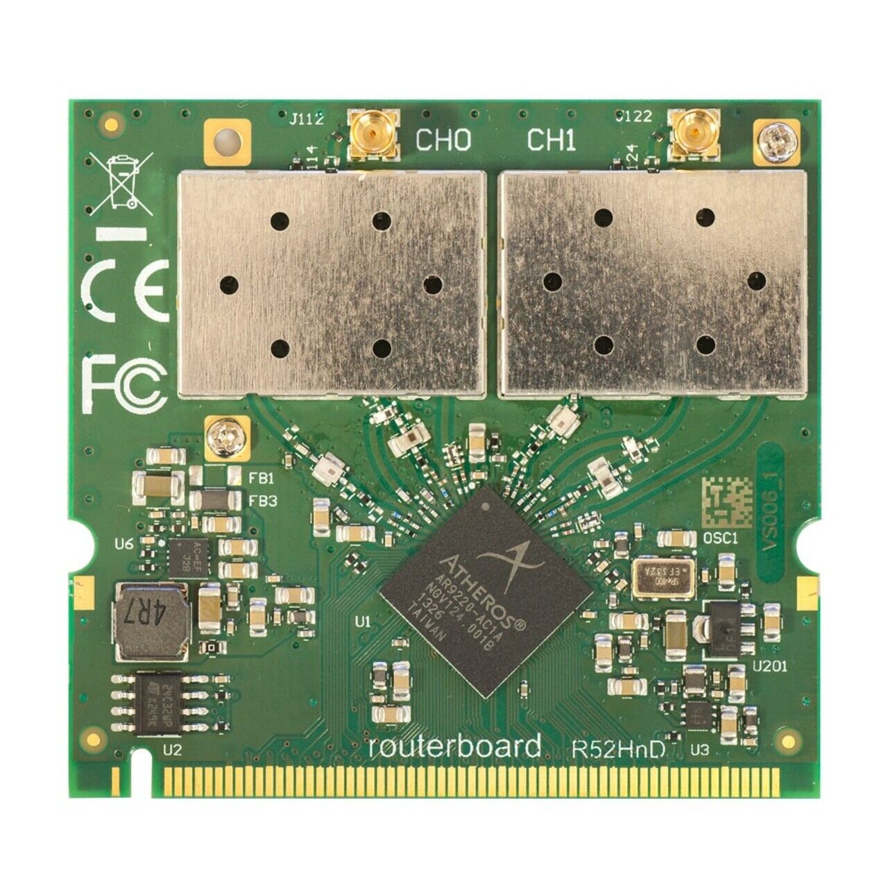 Mikrotik routerboard R52HnD dual chain 2.4/5Ghz mini-PCI 802.11a/b/g/n / 2x MMCX