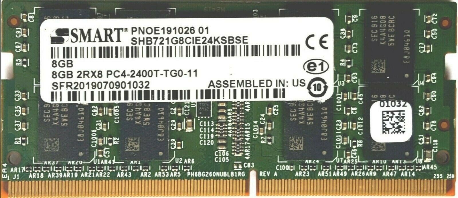 SMART 8GB DDR4 SODIMM Memory Module SHB721G8CIE24KSBSE PC4-2400T 260Pin