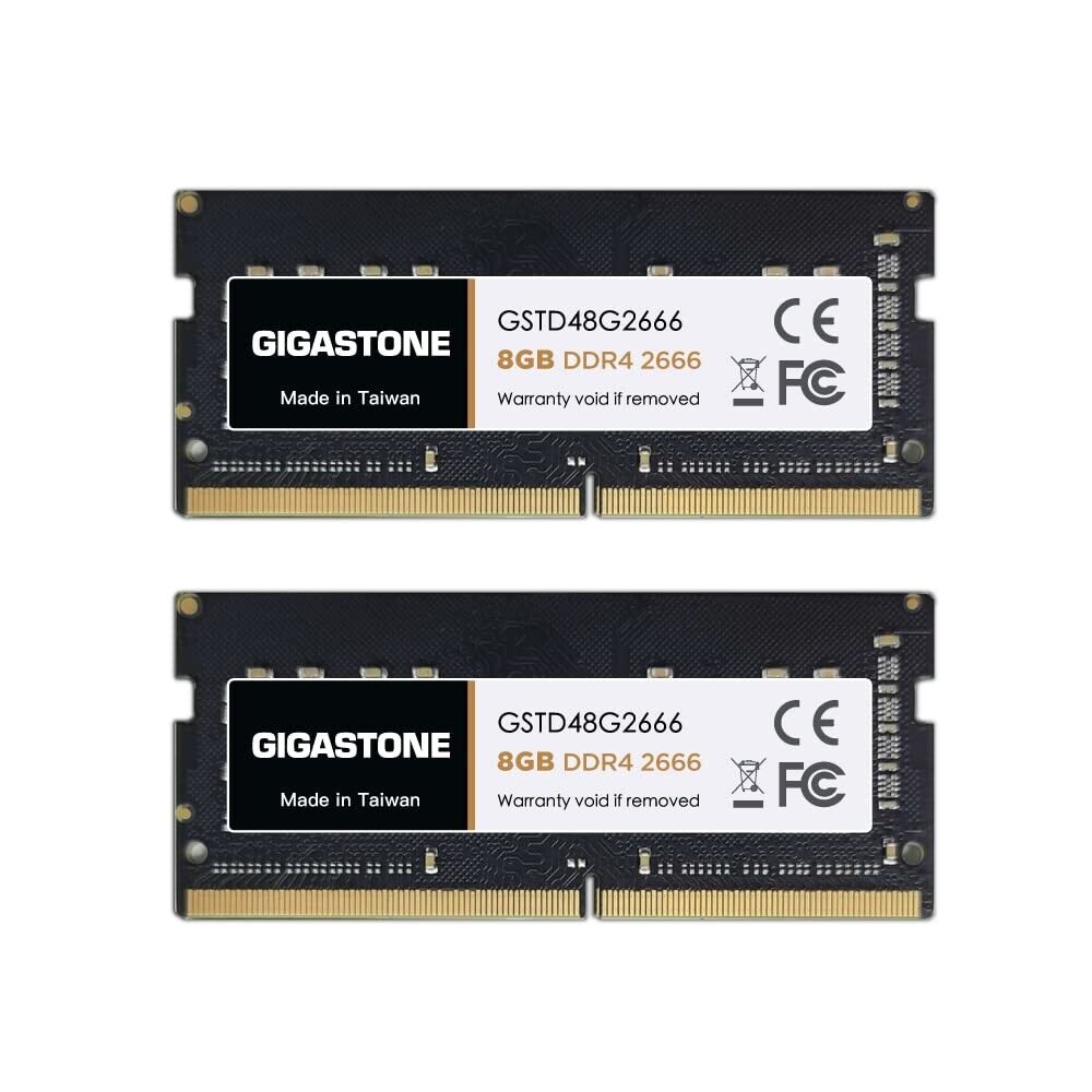 Gigastone DDR4 Laptop RAM 16GB (2x8GB) DDR4-2666MHz PC4-21300 CL19 1.2V 260 Pin