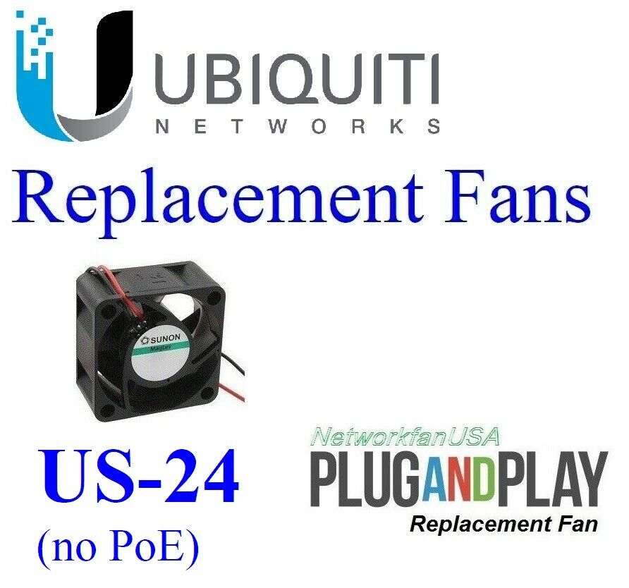 1x new quiet version Sunon replacement fan Ubiquiti UniFi Switch US-24 (no PoE)
