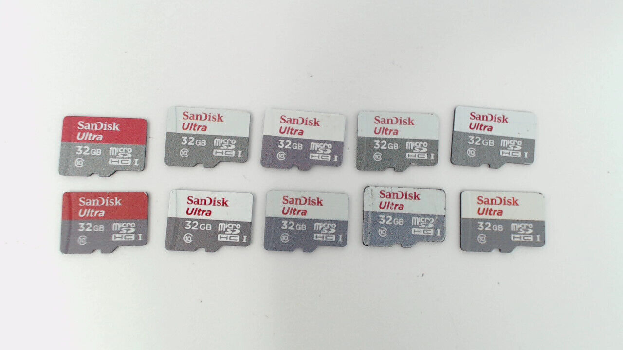 Lot of 10 - 32GB Sandisk Ultra Micro SD Memory Cards