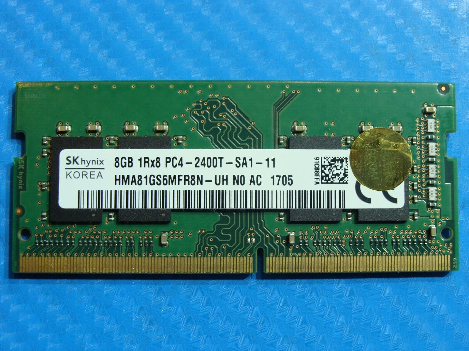 Dell 5567 Laptop SK Hynix 8GB Memory 2400MHz PC4-2400T-SA1-11 HMA81GS6MFR8N-UH