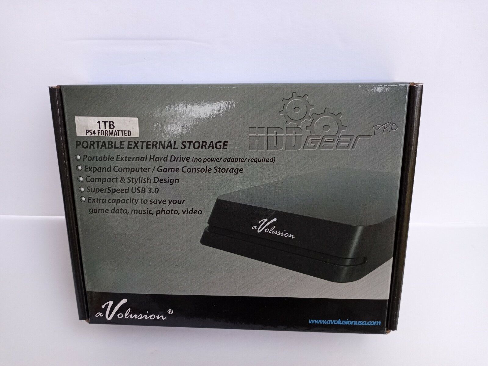 Avolusion HDDGear Pro Portable External Storage 1Tb PS4 HD250U3-X1-PRO Open Box