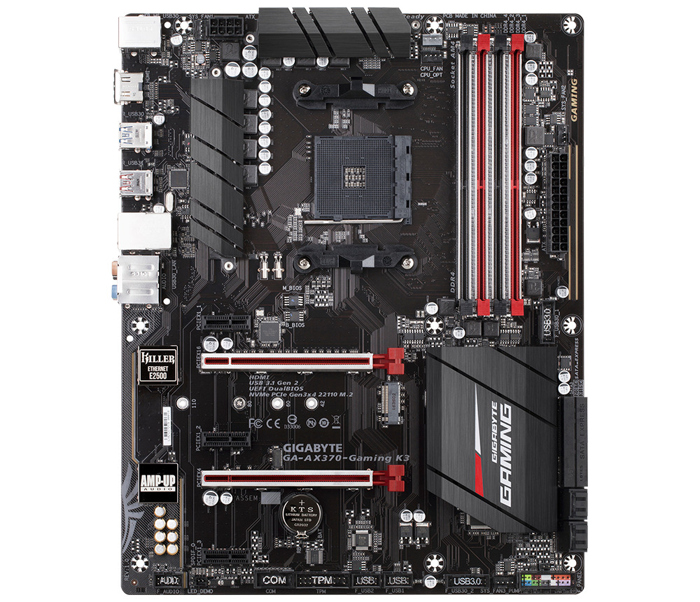 FOR GIGABYTE GA-AX370-Gaming K3 X370 AMD X370 AM4 64GB DDR4 Motherboard test
