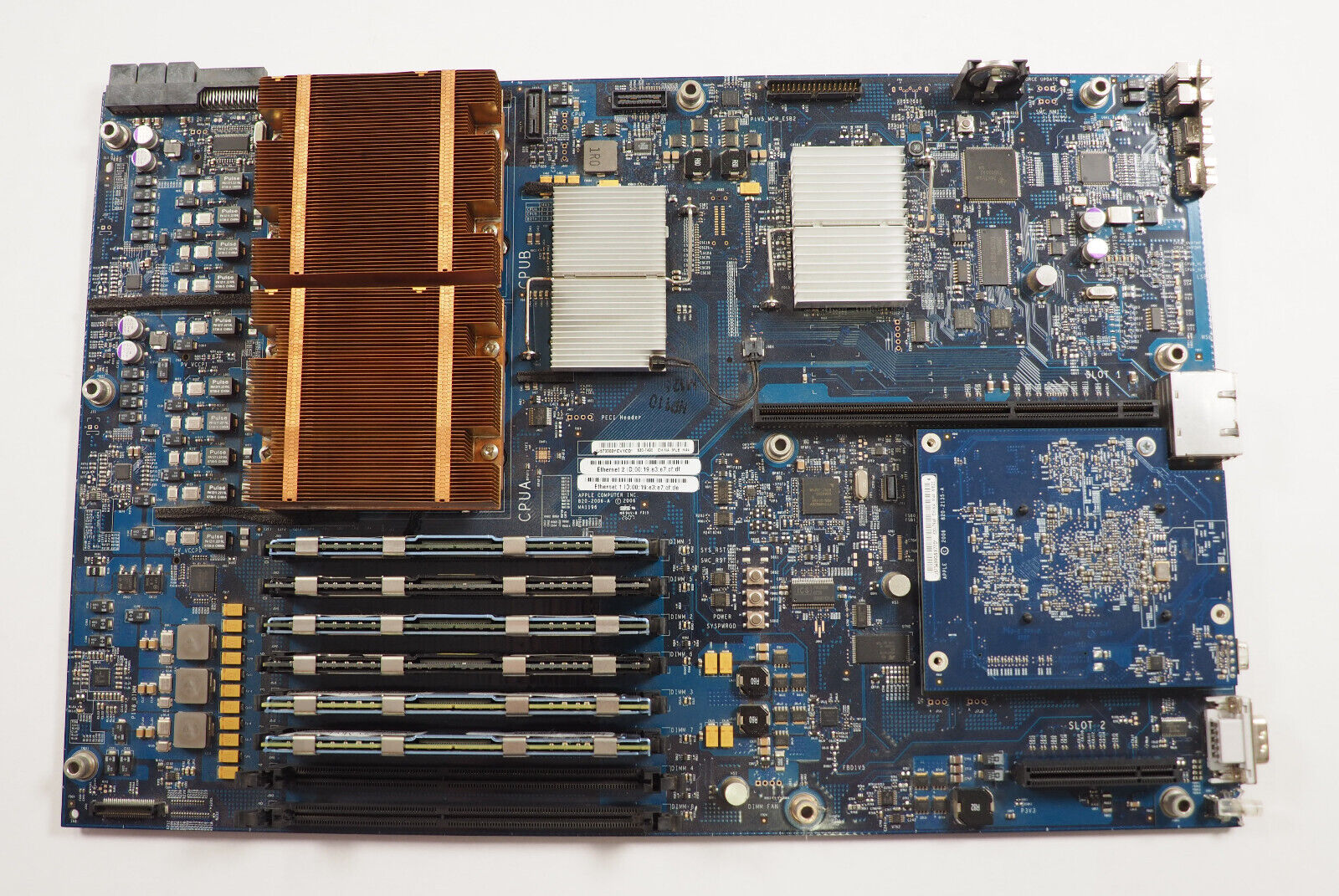 Apple 630-7490 XServe Intel Motherboard 820-2006 w/ 2x Xeon SLABP 4GB RAM