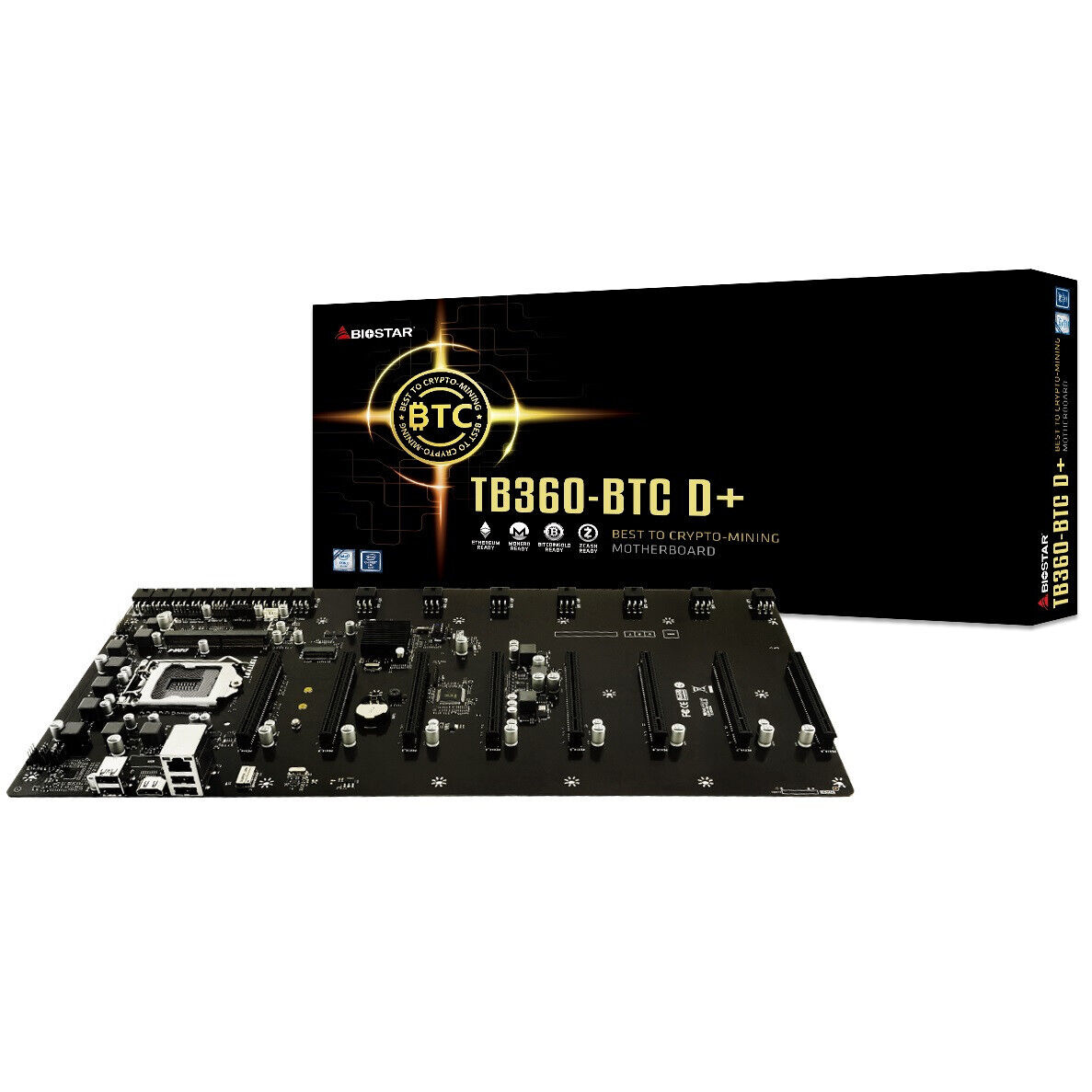 🔥New Biostar TB360-BTC D+ LGA1151 SODIMM DDR4 8 GPU Support Mining Motherboard