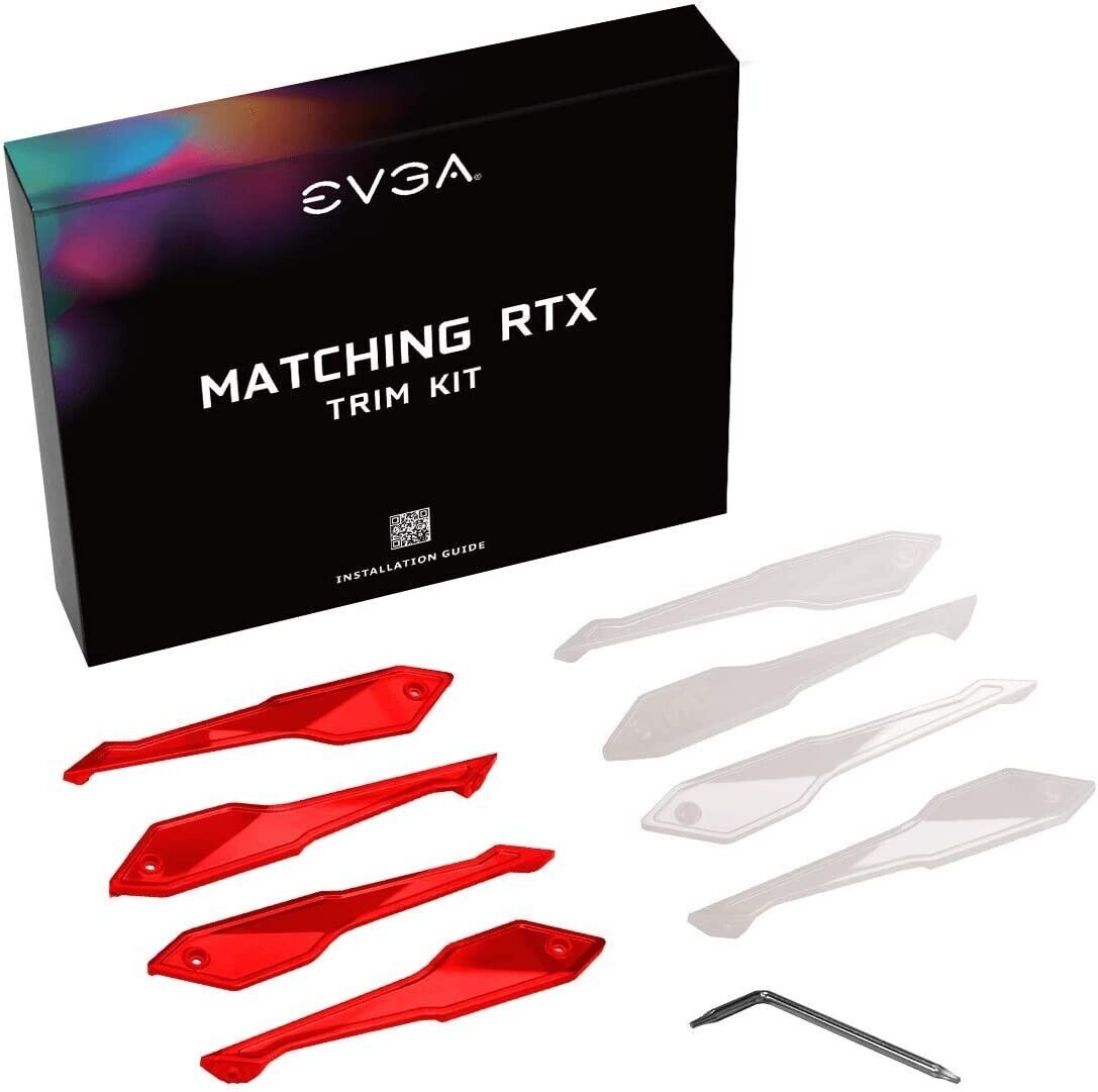 Red/White Trim Kit for EVGA 20-Series FTW3 Cards