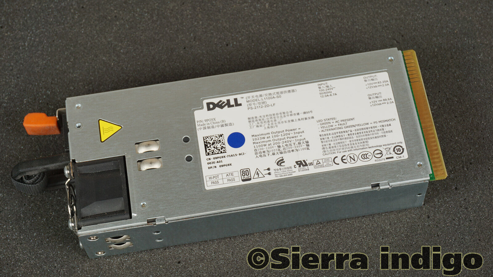 9PG9X 09PG9X Dell Power Supply L1100A-S0 PS-2112-2D-LF 1100W PSU