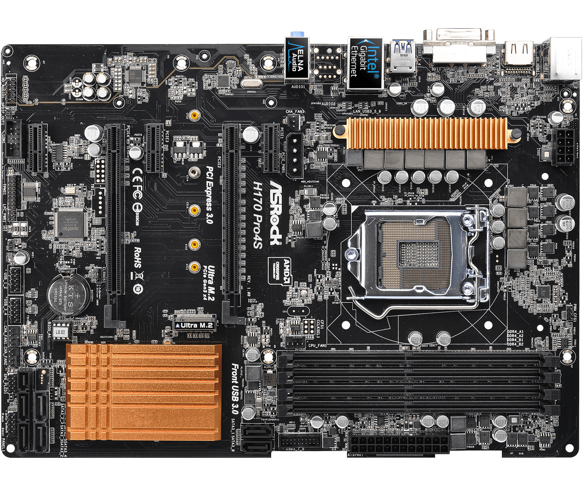 For ASRock H170 Pro4S Motherboard LGA1151 DDR4 ATX Mainboard