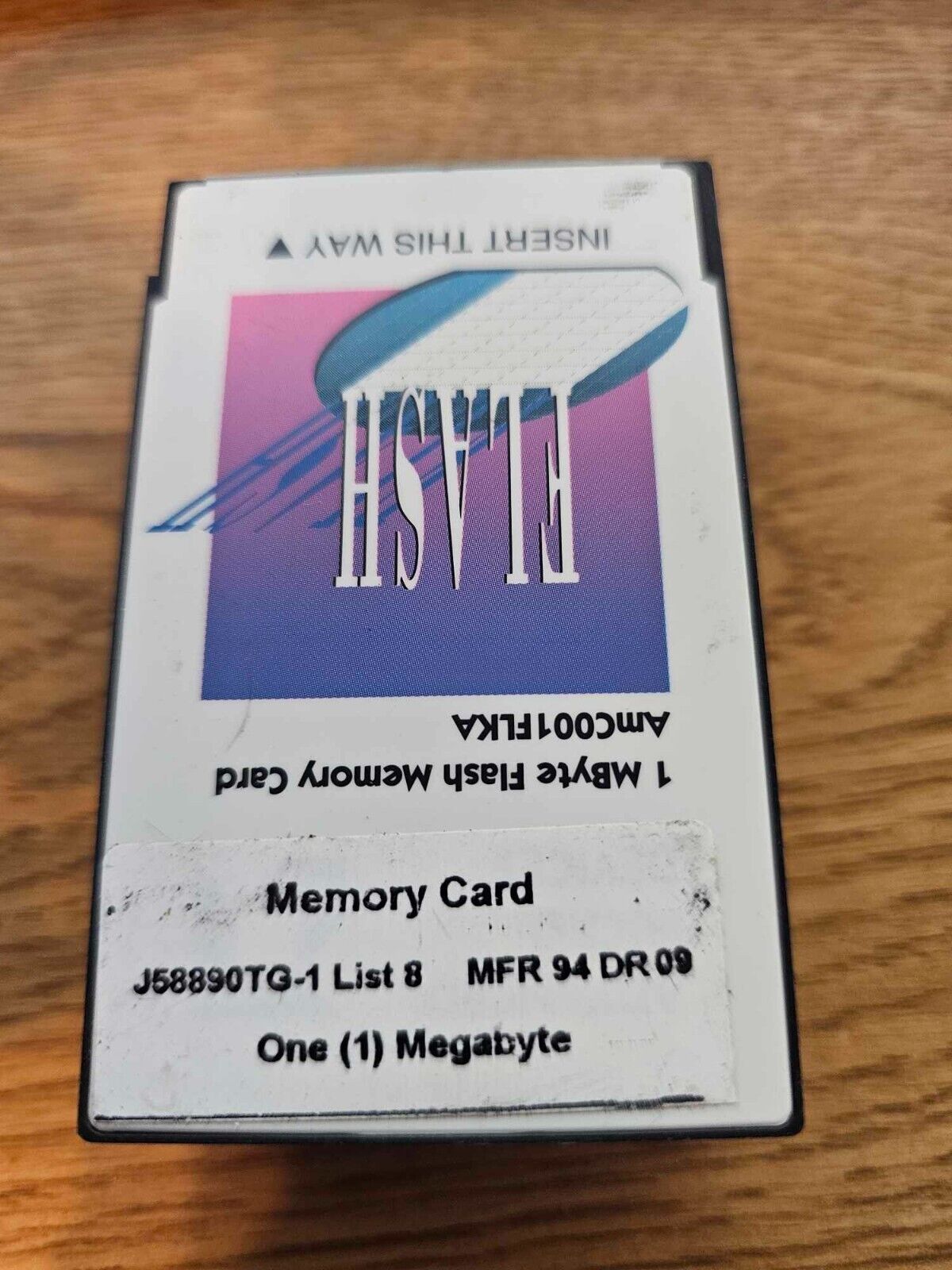 1x Vintage Rare AMD 1Mbyte 1Megabye Flash PCMCIA Memory Card PC Card